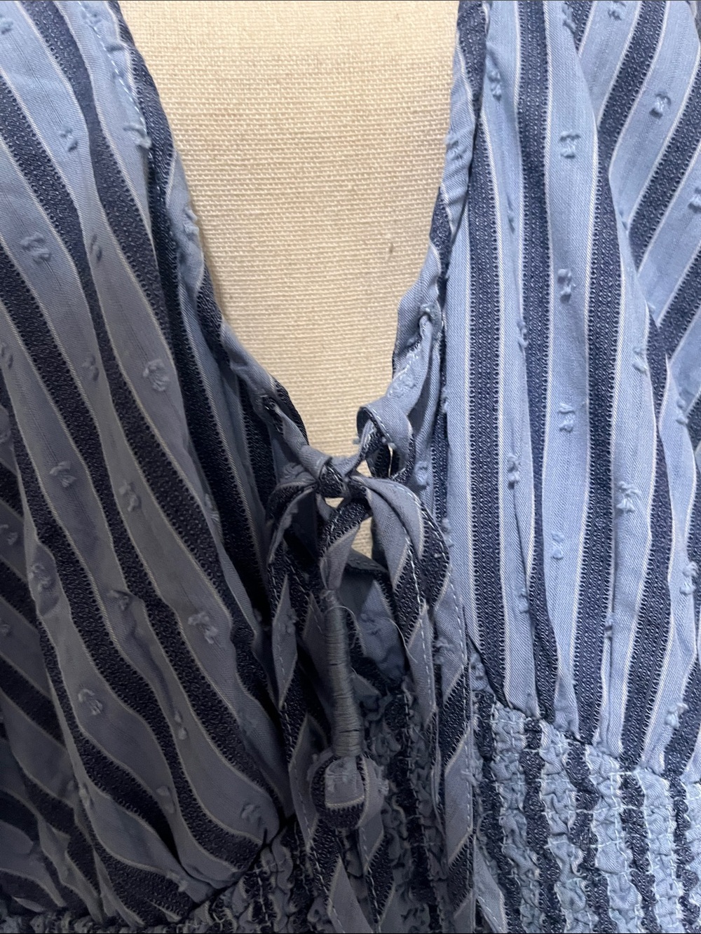 Torrid Belle Isle Stripe Peasant Mini Dress Cottagecore Coquette Feminine Boho - Picture 6 of 16